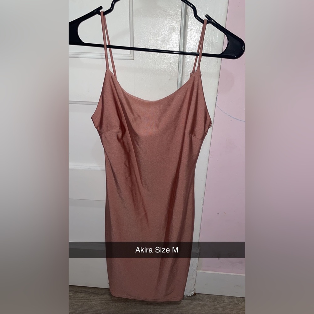 Akira Dress In Salmon Pink